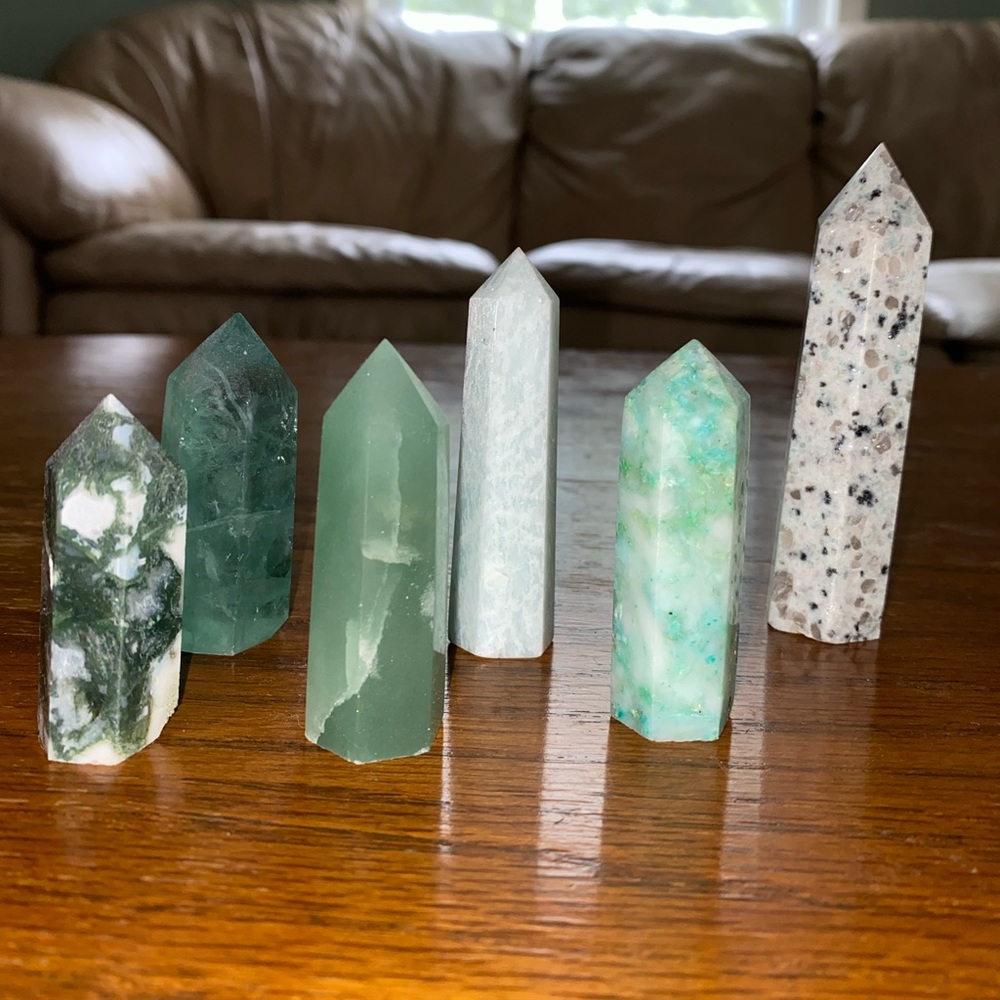 Set of 6 Crystal Towers